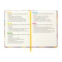 Jubiluu Carnet A5 à couverture rigide texturée, à lignes - 96 feuilles (papier offset 100 g/m²) - Marque-page et bande élastique - Carnet à lignes crème classique pour l'écriture, l'école et le bureau - Patch de couleur image 7