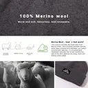 TOP-EX Beanie Hats Men Women 100% Merino Wool Winter Warm Cap for Outdoor Fleece Lined M/L Grey image 1