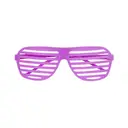Unique Party Neon Shutter Shade Glasses, 4 Pack image 2