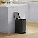 SONGMICSHOME  20L Trash Can, Kitchen Garbage Can, Soft Close and Stays Open, Black image 4