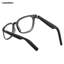 LAWAKEN AI Chat City Classic AI Smart Audio Glasses, 128 Languages Real-Time Translation, AI Note for Meeting Summary, AI agent of ChatGPT Gemini Claude, Waterproof, Lightweight, Long battery, Prescription Lenses, 5.3 Bluetooth, Hands-Free Wearable, Open-Ear Music & Calls, for ios android, Standard Size, for Daily Use image 1