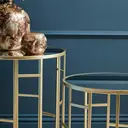 Interiors by Premier Side Tables Avantis Round Gold Finish/Mirror Top 2pcs image 2