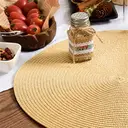 PP Round Placemat
BL Straw Yellow，Round Braided Placemats 36.5cm Round Table Mats for Dining Tables, Natural pp Woven Heat Resistant Placemats, Set of 6 image 3