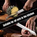 YOTSUBA 38cm Hand-Forged Bread Knife, Hollow Groove Design, Multi-Layer Steel Blade, Rosewood Handle Kitchen Knife image 2