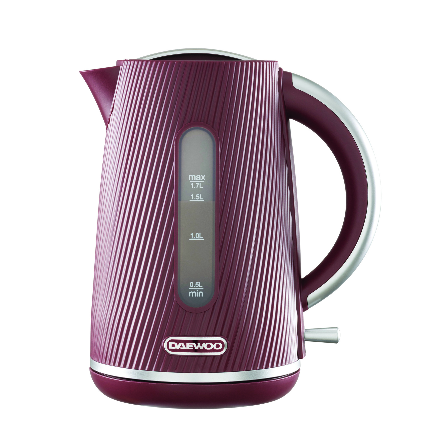 DAEWOO Cascade Kettle, 1.7L, Textured, Ruby Red - SDA2775GE image 0