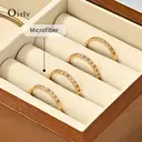 Oirlv Wooden Watch Box Storage Double-layer Jewelry Organizer Wrist Watch Storage Box Dust-proof Transparent Cover Jewelry Display Box image 8