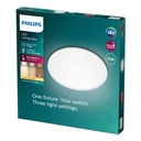Philips Ceiling Light LED Luminaire Super Slim 3 Brightness Settings Warm White 15W D:25cm image 1