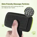 pecute Basic Retractable Pet Comb (Small, with Adhesive Beads) | Color: Green + Black image 2