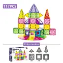 XINQIYUAN Qiyuan Jouet Éducatif Blocs de Construction Diamant Magnétiques 7.5cm 117pièces [Mélange aléatoire – Couleurs issues uniquement de la photo principale] image 1