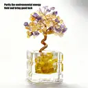 JU7CER Arbre de citrine porte-bonheur avec trésor en cristal jaune et améthyste image 4