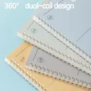 Deli Plan Color Series Lot de 4 carnets à spirale A5, papier ligné 70g/m² - 80 feuilles/160 pages image 3