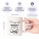 Alphynix Mug Sweetheart, 33cl, Céramique Blanche, avec phrase allemande "Süßig" et design mains en cœur, Cadeau pour votre partenaire, 1 Pièce,Le cadeau de la saint-valentin, cadeau d’anniversaire image 7