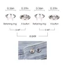 100pcs  Metal Prong Ring Snap Fasteners  silver Press Studs Stainless Steel Plier DIY Clothes Tools，Free button storage box image 4