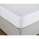 Paoletti Fitted Sheet 100% Cotton 200TC White Double image 1