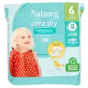Nutmeg Baby Ultra Dry Nappies Size 6 30 Pack image 2