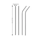 Huacan outdoor Stainless Steel Straw Set Coffee Beverage Gift Set 5-piece Set image 4