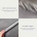 Phantoscope Faux Fur Pillow Cover Decorative Fluffy Throw Pillow Mongolian Soft Fuzzy Pillow Case Cushion Cover for Bedroom and Couch, Gray 18 x 18 Inches image 1