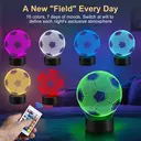 Vivreal 3D LED Illusion Football Night Light with Remote 16 Color with Acrylic Flat & ABS Base & USB Charger, New Year Sale , Top gift picks image 6