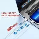 dpower F6000 Câble USB vers Lightning, 2A Charge Rapide Câble de Charge,1mètre blanc image 1