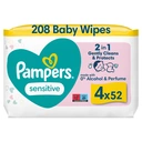 Pampers Sensitive Baby 4x52, 208 lingettes bébé image 2