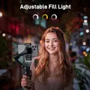 hohem 3-Axis Smartphone Gimbal Stabilizer｜Detachable Remote ·  AI Tracking · Fill Light · Tripod & Extension Rod · Portable Foldable Design image 4