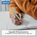 WRITECH Ballpoint Pens Black Ink: 0.7mm Fine Point Retractable 8ct Pastel Color Ultra Smooth Writing Low Viscosity Ink Space Up Ballpoint Pen Silent Click image 6