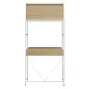 Interiors by Premier Desk & Shelving Unit Bradury Oak/White image 1