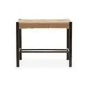 Interiors by Premier Stool Bandar Beech Wood & Hemp Rope Black/Natural image 0
