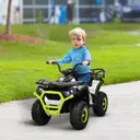 AIYAPLAY 12V Kids Electric Ride on ATV, Battery Powered Quad Bike with 4 Suspension Wheels, Forward Reverse Function Green image 7
