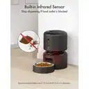 Petlibro Granary Smart Feeder - 3L, Black, Automatic Feeding, Suitable for Dogs and Cats, Low Food & Infrared Safety Reminder, 6 Meal Settings, USB-C Adapter with Battery Backup image 3