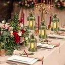 Small Lanterns with LED Candles Set of 10 image 2