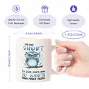 Alphynix  1pc 11oz White Mug with Funny "I'm Not Short" Quote and Wise Owl Design, Unique Humorous Gift for Christmas or Thanksgiving image 7