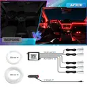 Acrylic Interior Car LED Strip Light with Wireless APP, RGB Dreamcolor 6 in 1 with 175 inches 593 LEDs Fiber Optic Ambient Lighting Kits, 16 Million Colors Sound Active Function Car Neon Lights image 2