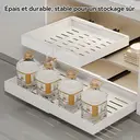 VIVREAL Organisateur de placard extensible de 40 à 70 cm en acier inoxydable - Blanc image 2
