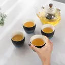 TEANAGOO Japanese Tea Cups, 5.6 Oz/ 160ml, Gradient Navy Blue, 4 Pcs/Box, H23, Asian Tea Cups Without Handles, Ceramic for Japanese & Chinese Tea, New Year Sale , Top gift picks image 7