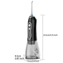 H2ofloss toothbrush, oral water jet, dental water jet, high-pressure cleaning, 300ml large water tank, 5 modes, 2500MAh, IPX7 waterproof image 9