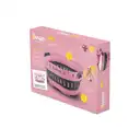 Swan x Lynsey Oval Collapsible Laundry Basket With Soft Grip Handles, 60Litre, Pink And Grey image 6