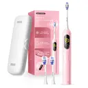 SAKYPRORAL AI Smart Electric Toothbrush for Kids Adults with LED Screen | 150-Day Rechargeable Toothbrush, Real-Time Map |3-Min Timer, Travel Case | Teens Sonic Toothbrush Gift for Family Chirstams (G5S Pink) image 6