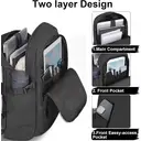 Anti Theft Backpack， Small Laptop Backpack 15.6 Inch with USB Charging Port & Lock， Water Resistant Lightweight Laptop Rucksack Mens Women， Anti Theft Bag Gifts for office， School Bag， Black， New Year Sale ， Top gift picks image 3