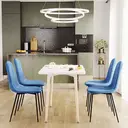 Vida Designs Dining Chairs Luton Quilted Blue 2pcs image 4