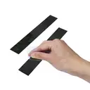 10pcs PVC mirror stickers, vertical stripes, gold-colored, self-adhesive, multi-piece pack, minimalist decorative splicing mirror for living room and bathroom.black,3*35 image 5