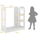 COSTWAY Kids Dress up Storage with Mirror-White image 1