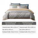 ochama x J.ZAO Parure de Lit 4 Pièces en Coton à Longues Fibres 100 Count, Satin de Coton Premium pour Lit 1.8m, Housse de Couette 220x240cm, Éclat Élégant et Confort Absolu, Champagne Gris Argenté image 7