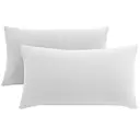 LeBonsoir Basics 50x75cm Pillowcases Set of 2， Super Soft Easy Care Microfiber，Envelope Closure， White， Pillows Not Included image 1