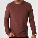 SUPERDRY T-shirt à manches longues avec logo vintage, jaspe rouge - Taille M image 2