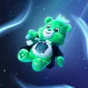 Care Bears Harry Potter 22cm Fun Size Good Luck Bear x Slytherin image 6