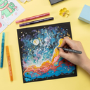 Ohuhu 12 Colour Glitter Metallic Shimmer Marker Pens, Fine Point, Water-based Ink for Crafts & Art Projects image 9