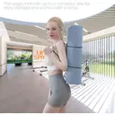 Miss Lulu Good Nite Yoga Mat Exercise Mats Workout Pilates Fitness Mat for Women Men Non-Slip Thick 10mm High Density Gymnastics Mats with Carry Strap Tpe 183 x 61 x 1cm (Green/Black) Blue 183*61*1cm image 5