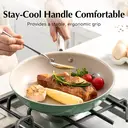 Redchef Gemstone Aluminum II Series 3-Piece Ceramic Frying Pan Set, Green Exterior & Brown Interior image 6