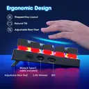 ETek 60% Tri-Mode mechanische Tastatur, US-QWERTY-Layout, RGB-Hintergrundbeleuchtung, klickender blauer Switch, 61 Tasten, wiederaufladbare Mini-Funktastatur für iPad, Mac, PC, Xbox image 7